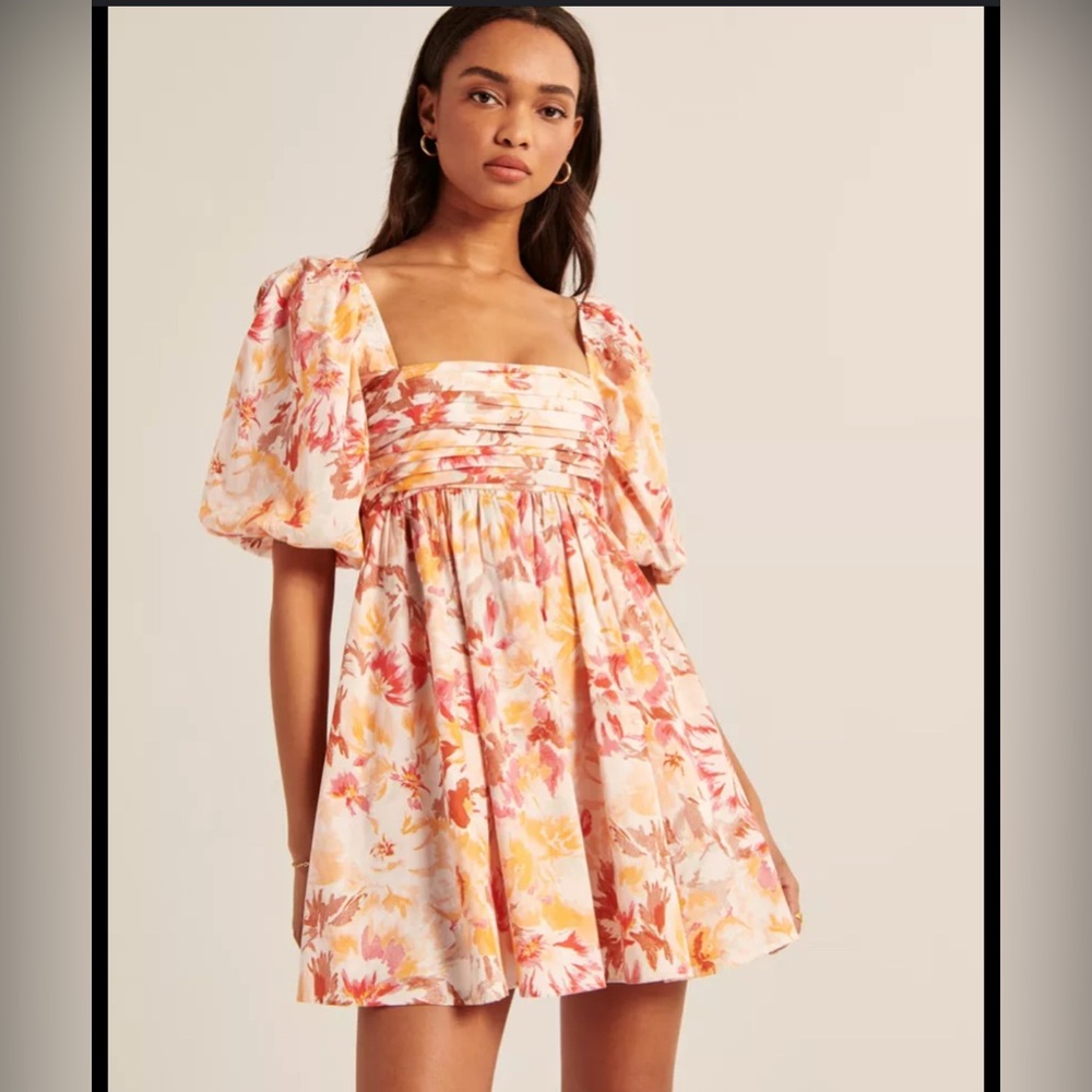 Abercrombie and Fitch puff sleeve mini dress, size small